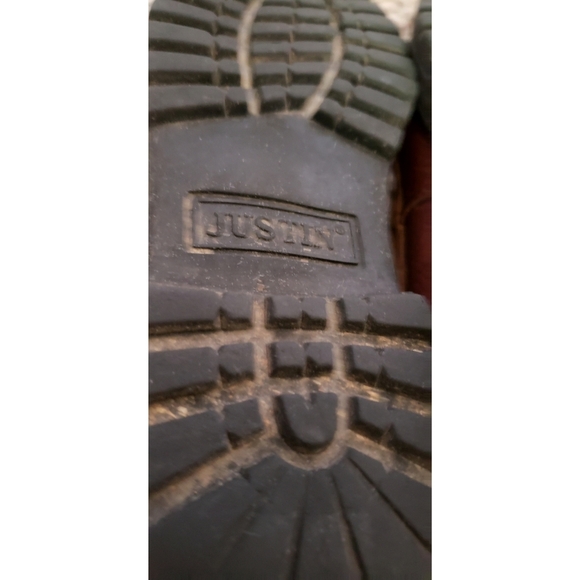 Justin Boots Womens Brown 4 Chukka Ankle Lace-Up Leather Riding Ranch Cowgirl - Picture 12 of 13